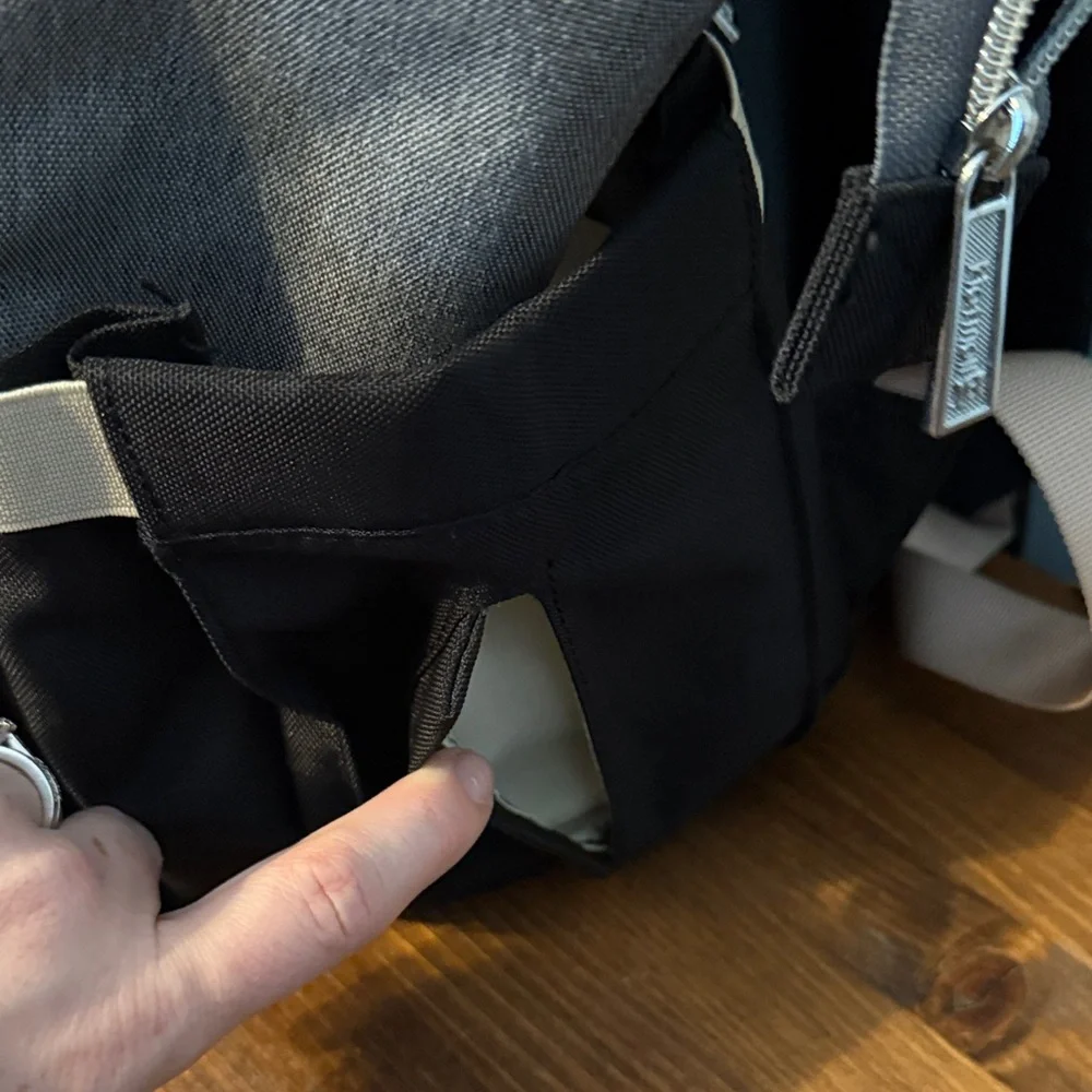 Gray and Black Men's Bag